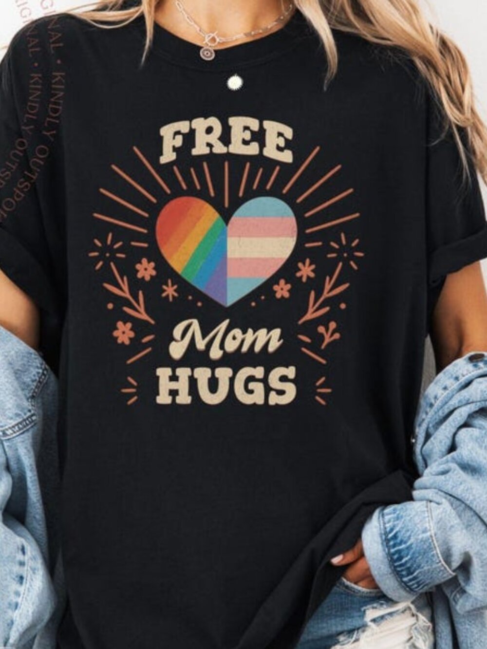 Free Mom Hugs Shirt, LGBTQ Pride Tee, Trans Ally Gift